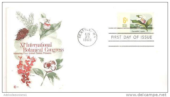 44226)lettera F.d.c. Serie 11° International Botanical Congress Con Un Valore + Annullo - Sonstige & Ohne Zuordnung