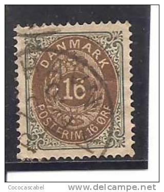 Dinamarca-Denmark Yvert Nº 26 (B) (usado) (o) - Used Stamps