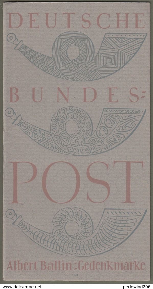 Bund: Minister Card - Ministerkarte Typ I, Michel-Nr. 266: " Albert Ballin ",  Postfrisch, Rarität !! - Briefe U. Dokumente