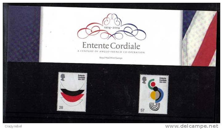 GB 2004 QE2 ENTENTE CORDIALE STAMPS & INSERT PRESENTATION PACK PK No358 - Presentation Packs