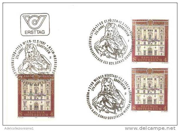 44272)cortoncino Commemorativo Wien - St. Polten Con 3 Valori + Annullo - Errores & Curiosidades