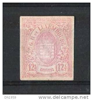 12,5c LUXEMBOURG No. 7 ROSE TRES CLAIRE (*) IMPRESSION RECTO VERSO MULTIPLE - 1859-1880 Wappen & Heraldik