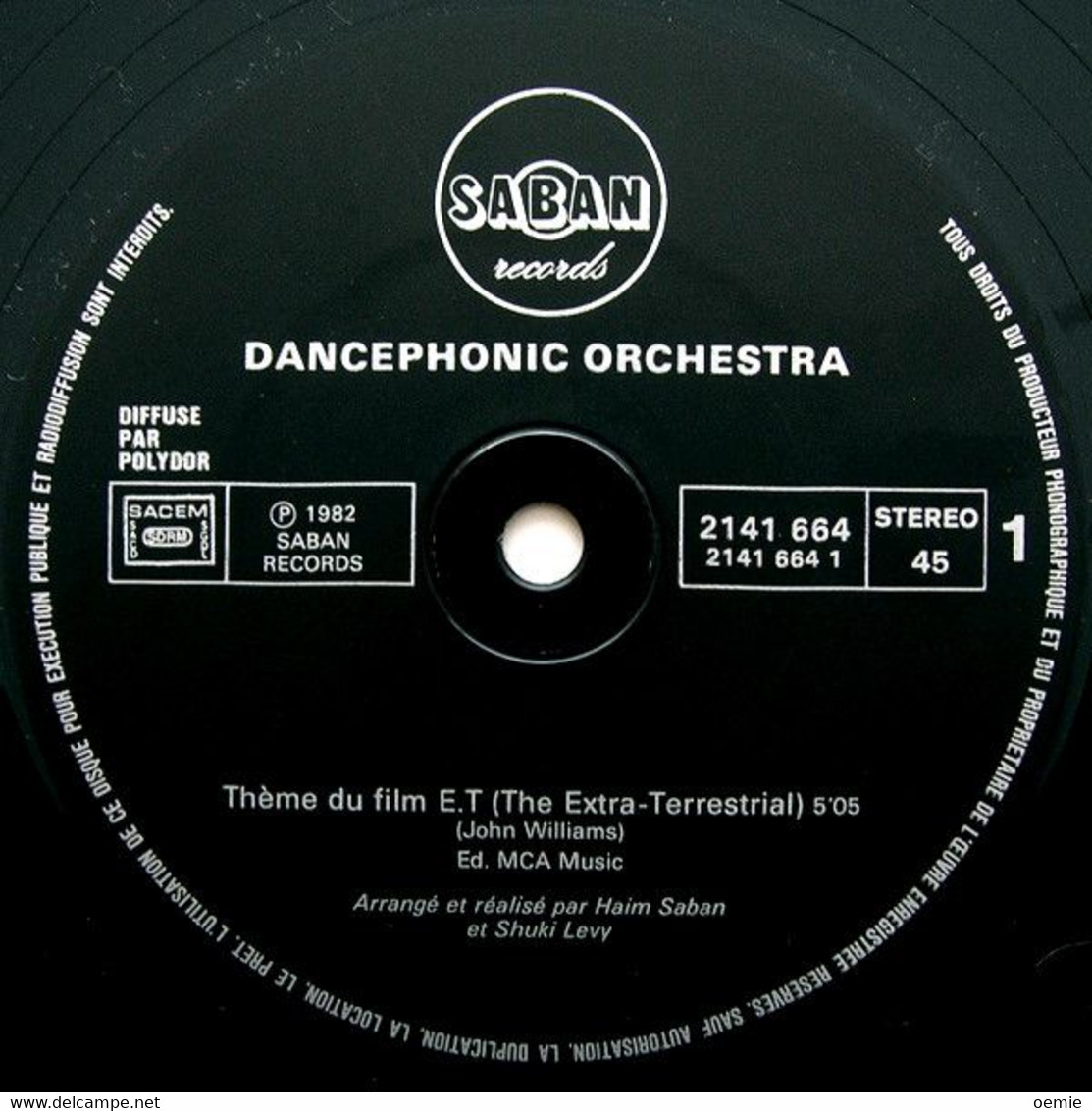 E.T  THE EXTRA TERRESTRIAL  /  DANCEPHONIC  ORCHESTRA   SPECIAL DISC JOCKEY - 45 G - Maxi-Single