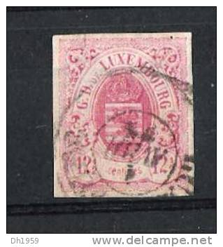 12,5c ARMOIRIES LUXEMBOURG 1859-63 No.7 ROSE  (o) .......................................................... - 1859-1880 Stemmi