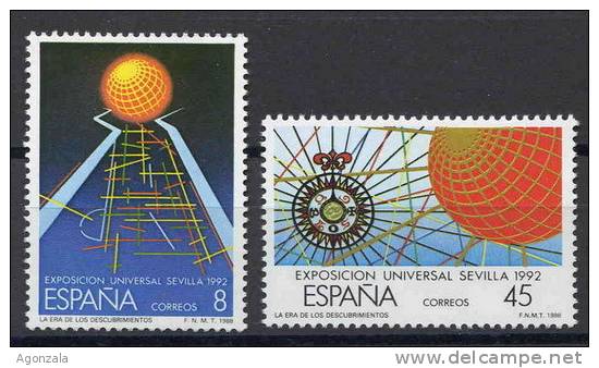 TIMBRE ESPAGNE NOUVEAU 1988 EXPOSITION UNIVERSELLE DE SÉVILLE 92 - ÉTAIT DES DÉCOUVERTES - 1992 – Siviglia (Spagna)