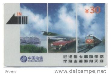 China Teccom Phonecard, Cat.No.HB25,Hubei Prov.set Of 1,mint,1997, Used On The Train,bus And Ship Only - Chine