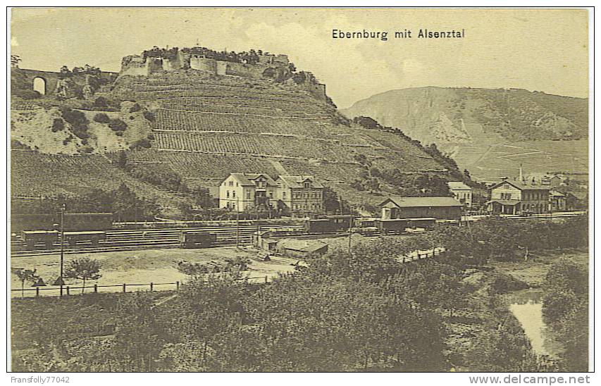 GERMANY - RHINELAND-PALATINATE - BAD MUENSTER A. STEIN-EBERNBURG - Mit Alsenztal - RAILROAD - 1908 - Bad Münster A. Stein - Ebernburg