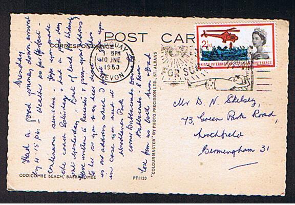 RB 549 - Postcard Oddicombe Beach Babbacombe Torquay - Devon - Torquay