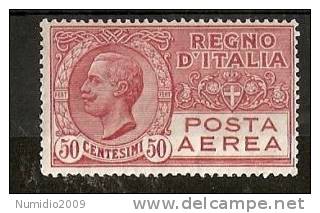 1926-28 REGNO POSTA AEREA 50 CENT MH * - RR6779 - Poste Aérienne