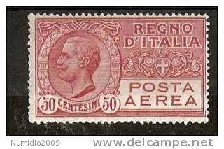 1926-28 REGNO POSTA AEREA 50 CENT MH * - RR6779 - Correo Aéreo