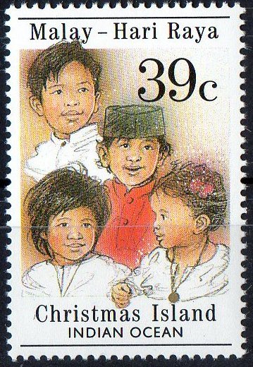 Christmas Island 1989 Malay Hari Raya Festival 39c Four Children MNH - Christmas Island