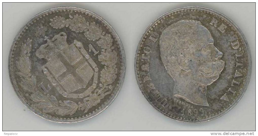 Regno - 1 Lira 1899 - QFDC - &&120-2:5%-231224 - 1878-1900 : Umberto I