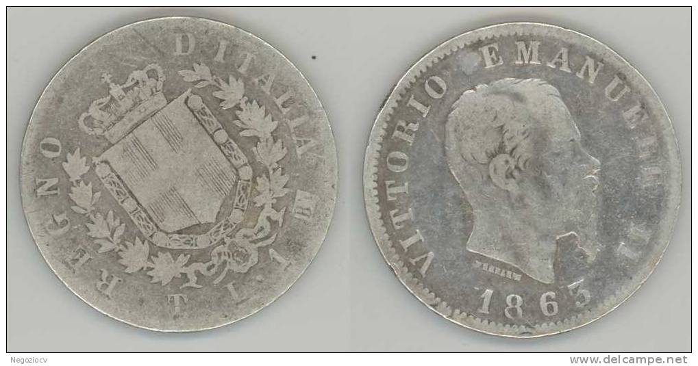 Regno - 1 Lira 1863 TO - 1861-1878 : Victor Emmanuel II