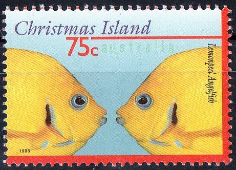 Christmas Island 1995 Marine Life 75c Lemonpeel Angelfish MNH - Christmaseiland