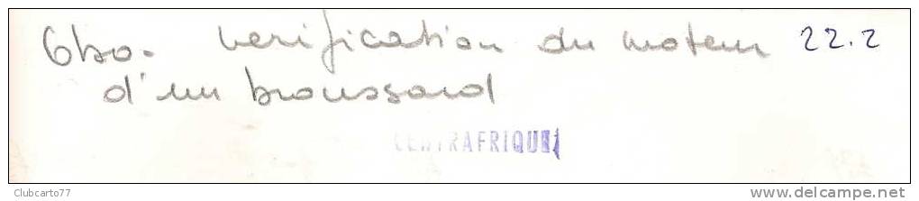 Obo (Centrafrique) :Vérification Du Moteur D'un Avion Broussartd  Environ 1950 (animé) PHOTO RAR - Central African Republic