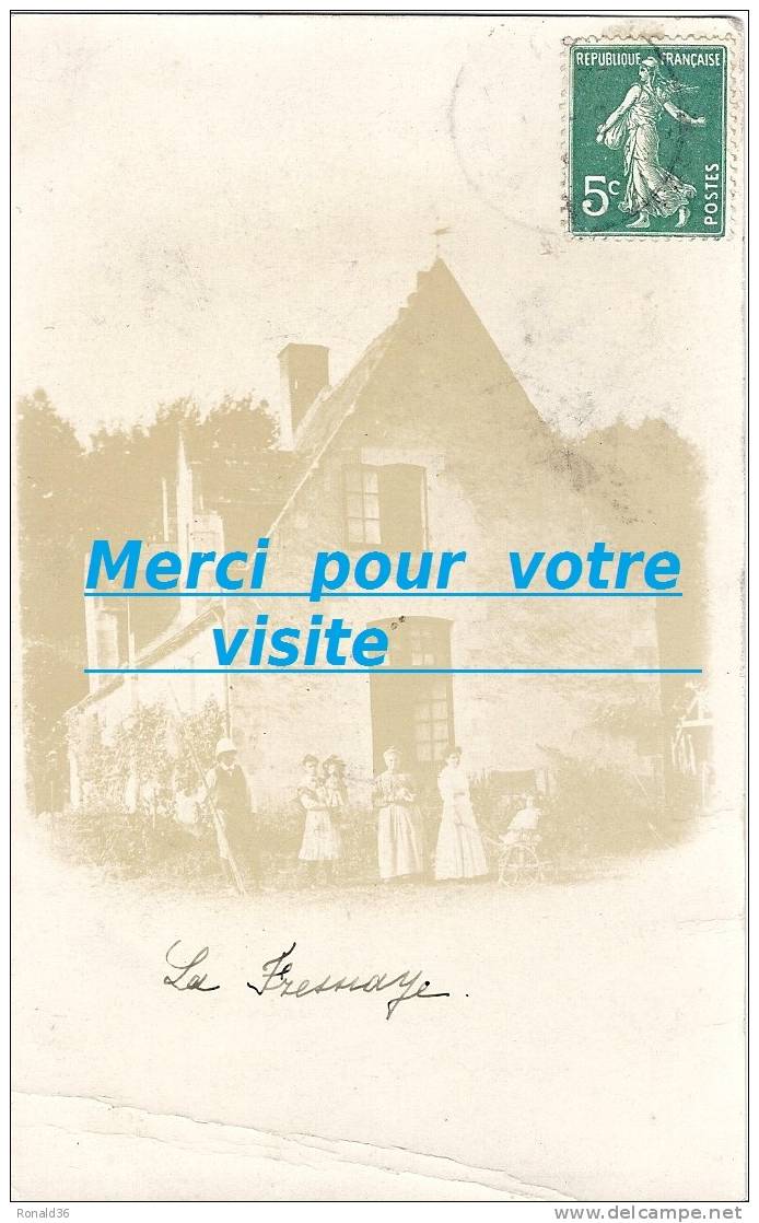 Cp 72 ( à Confirmer ) LA FRESNAYE Propriétée Animée Voiture D'enfant Adr Christian ANDEBERT Hotel De La Paix Cauterets - La Fresnaye Sur Chédouet