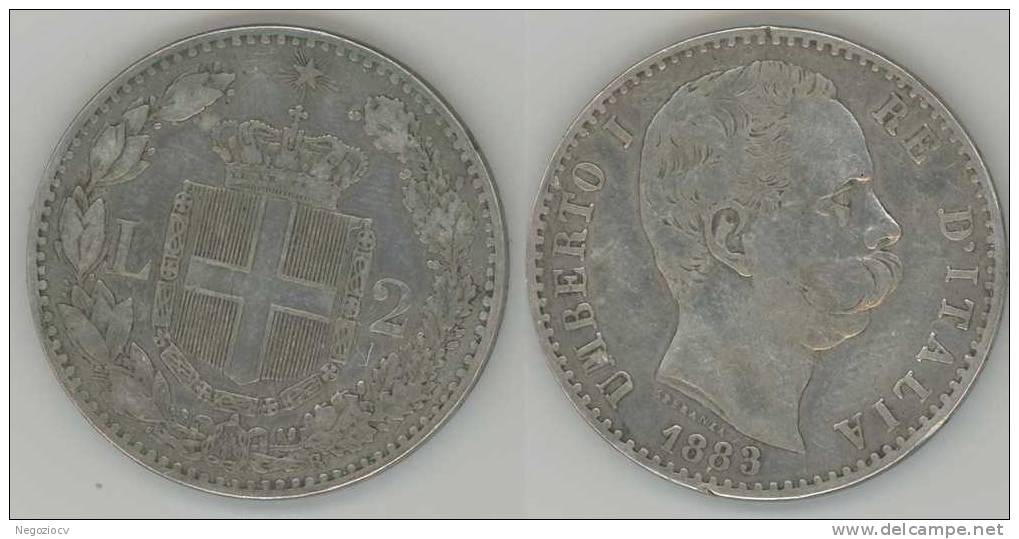 Regno - 2 Lire 1883 - 1878-1900 : Umberto I