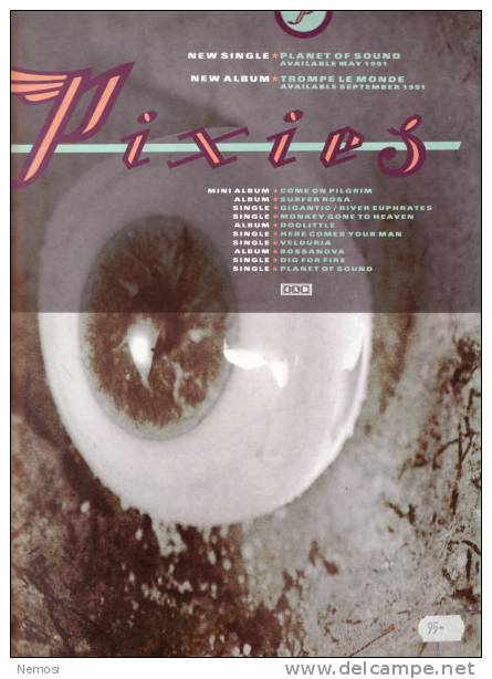 Tour Programme - PIXIES - " 1991 Tour " - Colecciones