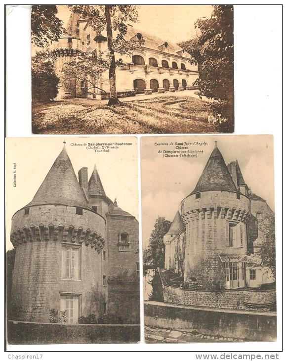 17 - Lot De 3 Cartes - Château De  DAMPIERRE-sur-BOUTONNE  -  Début Du XVIe Siècle, Remarquable Par Sa Façade ... - Dampierre-sur-Boutonne