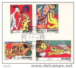 Jolie FDC Botswana 8-09-1980 Folktales Contes Conte Histoires Populaires Légendes Fables Bandes Dessinées ? - Botswana (1966-...)