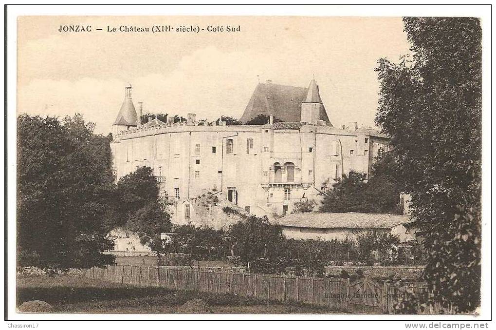 17 - JONZAC - Lot De 3 Cartes -  Le Château (XIIIe Siècle) - Côté Sud + La Cour Intérieure + Portes Du Château - Jonzac