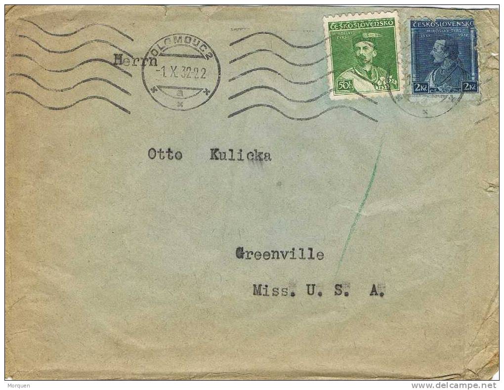 Carta OLOMOUC (Checoslovaquia) 1932 - Storia Postale