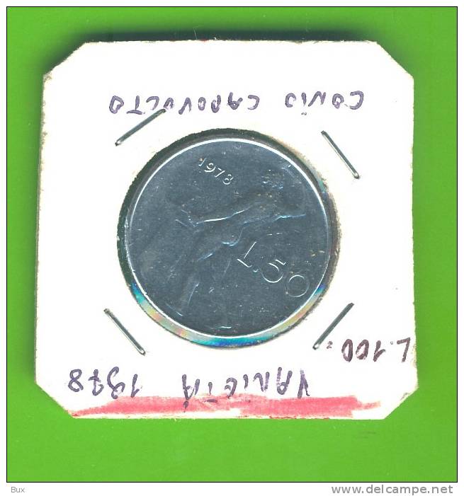 50  Lire 1978  VULCANO ERRORE VARIANTE ASSE SPOSTATO Repubblica Italiana    CAT1PAG8 B4 - 50 Liras