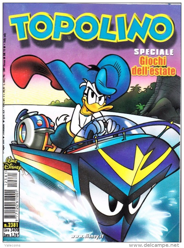 TOPOLINO - WALT DISNEY - LIBRETTO N 2381 - 17 Luglio 2001 - PERFETTO - Disney