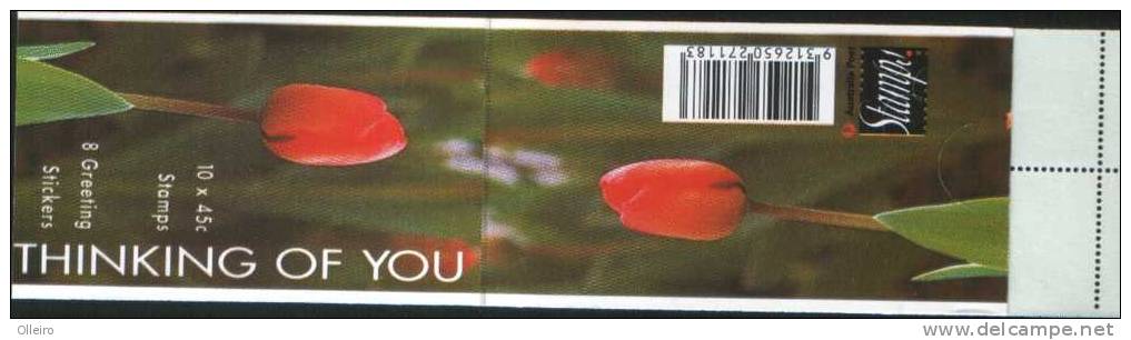 Australia Australie 1994 Booklet Carnet Libretto Fiori Flowers Tulipani "Thinking Of You" ** MNH - Nuovi