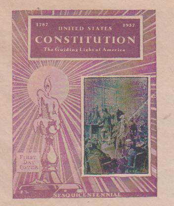 United States FDC 1937, Constitution, Candle, Monument, As Scan - 1851-1940