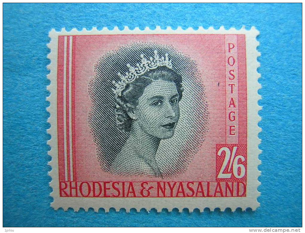 RHODESIE NYASSALAND.  ELYSABETH II - Rhodesia & Nyasaland (1954-1963)