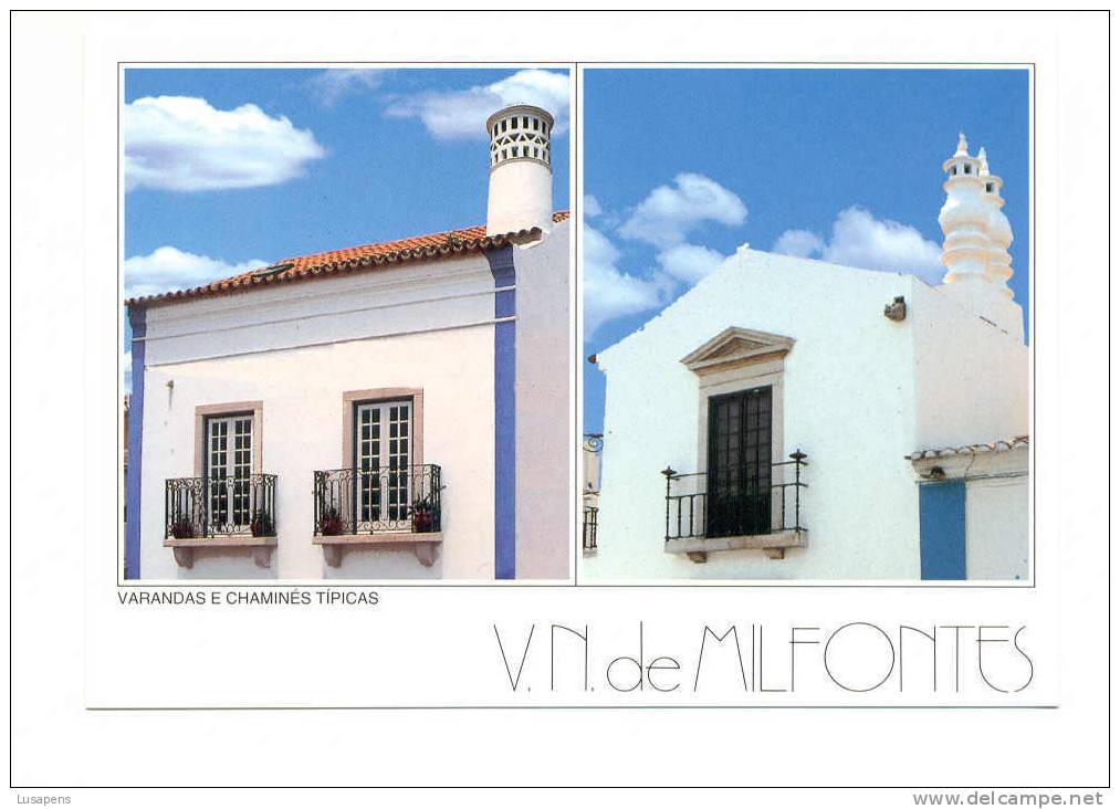 Portugal Cor 6734 – VILA NOVA DE MILFONTES - VARANDAS E CHAMINÉS TÍPICAS - Beja