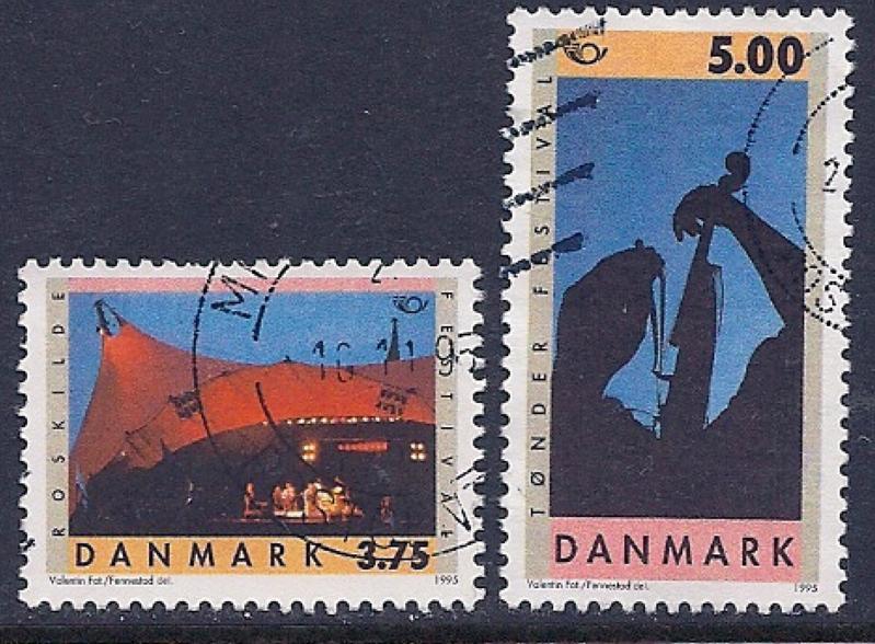 Denmark, Scott # 1031-2  Used Festivals, 1995 - Used Stamps