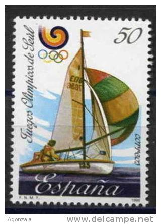 TIMBRE ESPAGNE NOUVEAU 1988  Jeux Olympiques  Ete 1988: Séoul VOILE - Summer 1988: Seoul