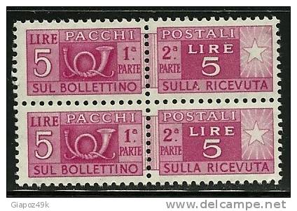 ● ITALIA 1955 / 79 - PACCHI POSTALI - CORNO  N. 84 / II ** - Cat. ? € -  Lotto N. 5832 - Colis-postaux