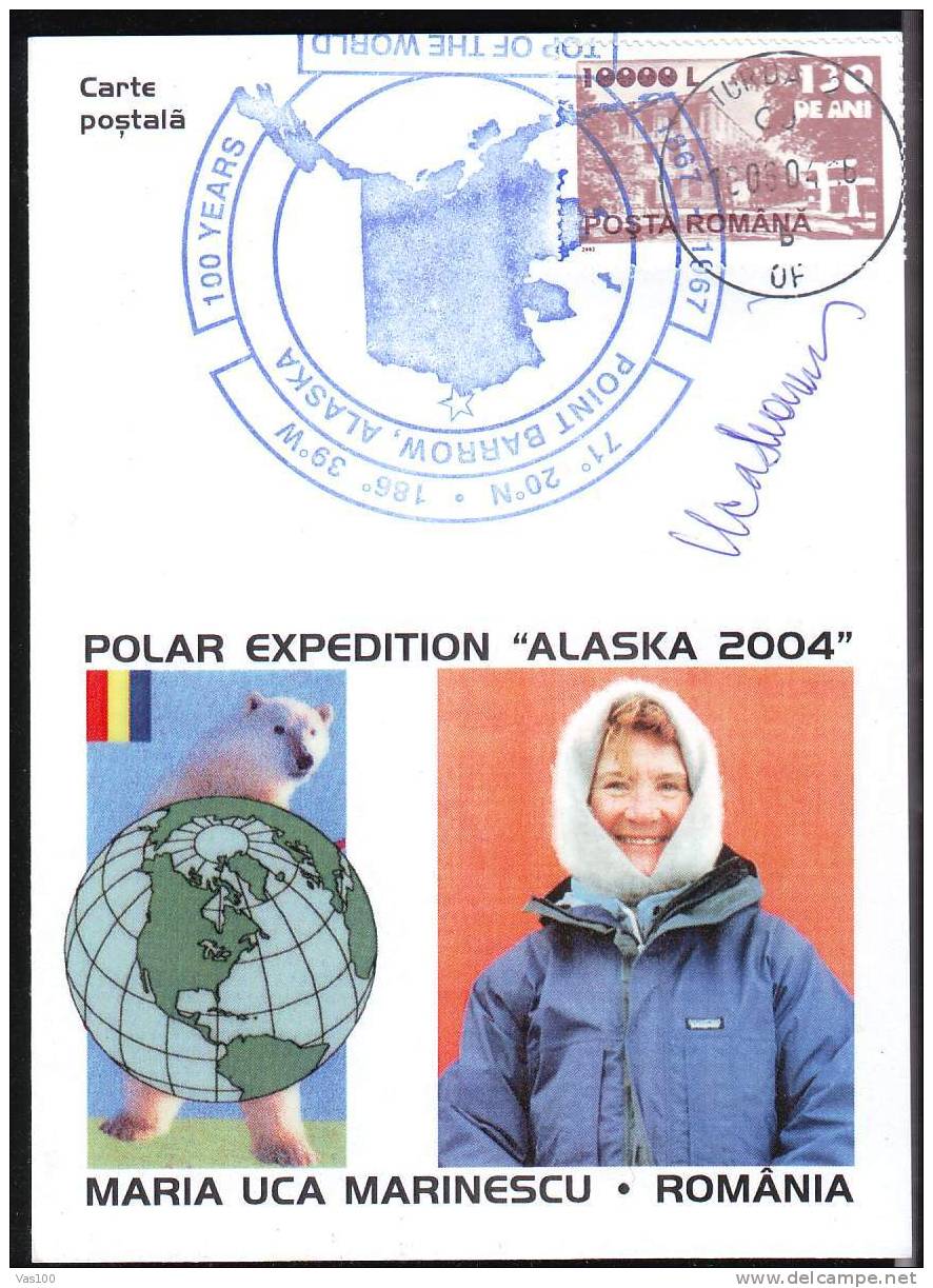 UCA MARINESCU POLAR EXPLORER 2004 PC  EXPEDITION ALSAKA +SIGNATURE. - Explorers