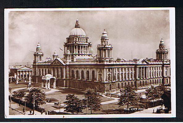 RB 605 -  J. Salmon Real Photo Postcard - The City Hall Belfast Ireland - Antrim