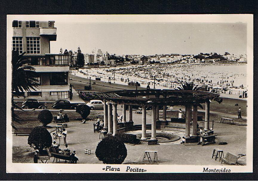 RB 606 -  Real Photo Postcard -  Playa Pocitos - Montevideo Uruguay - Uruguay