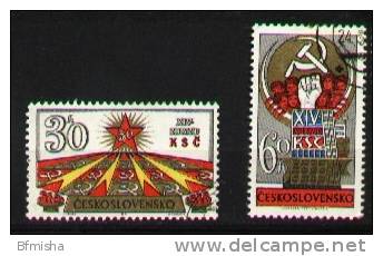 Czechoslovakia 1971 Mi 2008-2009 CTO VF - Usados