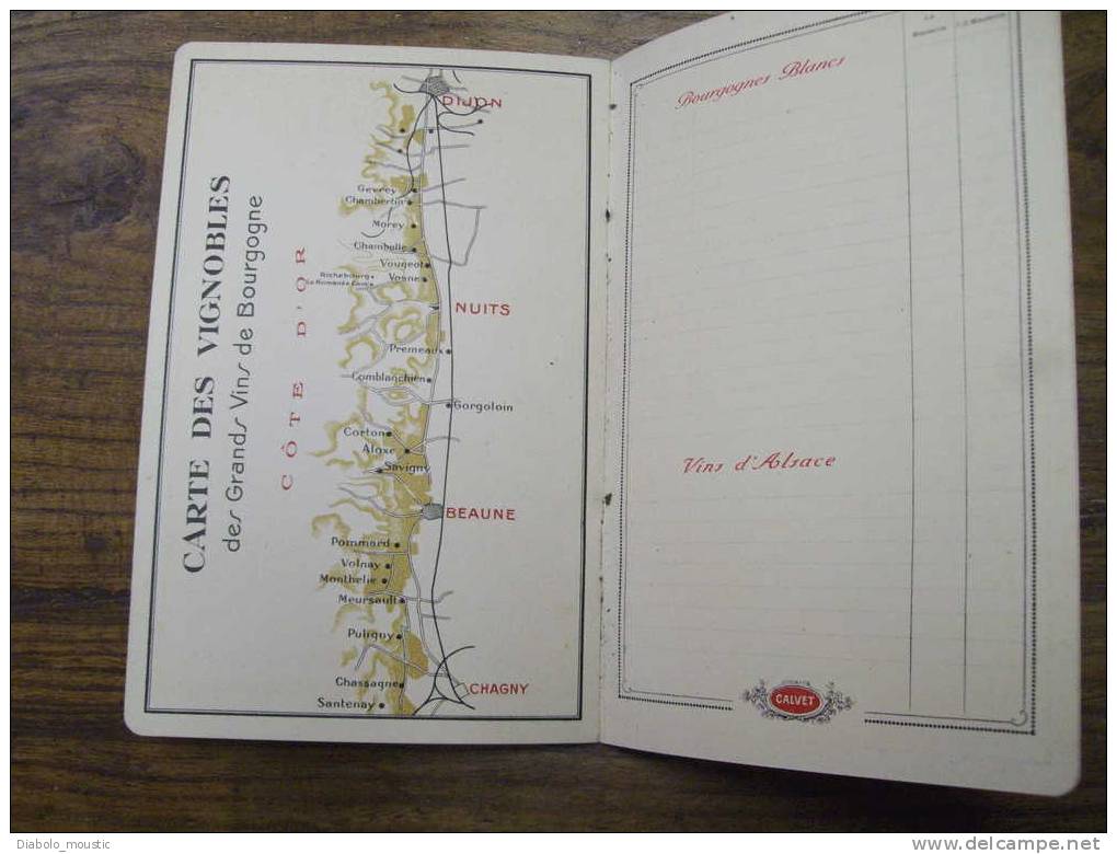 Carte des vins    de la Maison CALVET et Cie  BORDEAUX