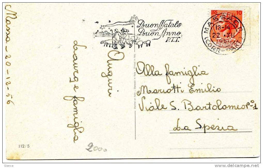 ITALIA REPUBBLICA - NATALE - MARCOFILIA - Annullo "Buon Natale Buon Anno P.T.T." Su Cartolina Auguri Natale - Christmas