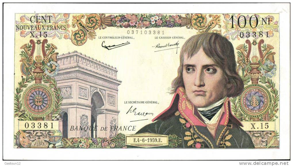 100 NFrancs Bonaparte  TTB    4-6-1959   No 03381-X15 - 100 NF 1959-1964 ''Bonaparte''