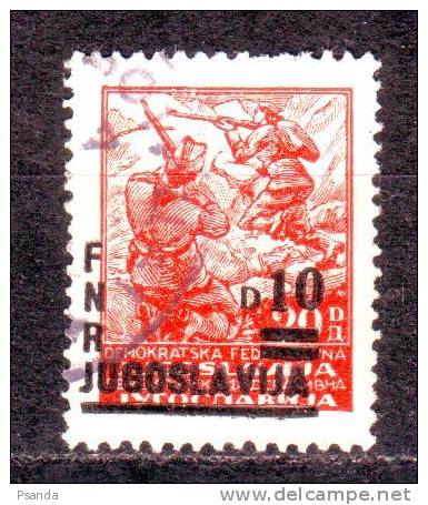 Yugoslavia 1949 Mino 589  L. Shift Overprint Defective - Used Stamps