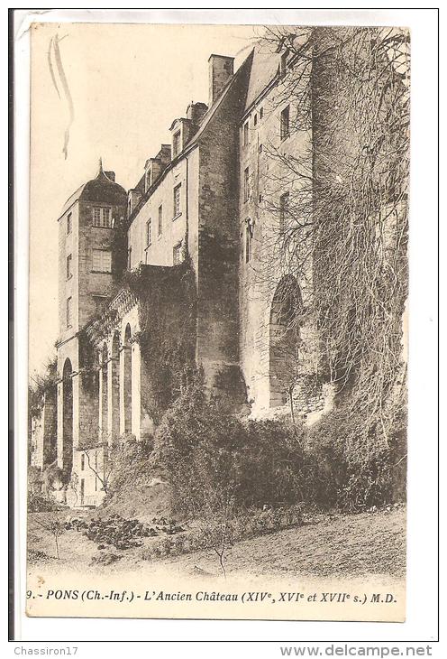 17 -  PONS -lot De 4 Cartes -  Le Jardin Public - L´Hôtel De Ville (XVIe S.) Et Le Donjon(XIIe S) - Pons