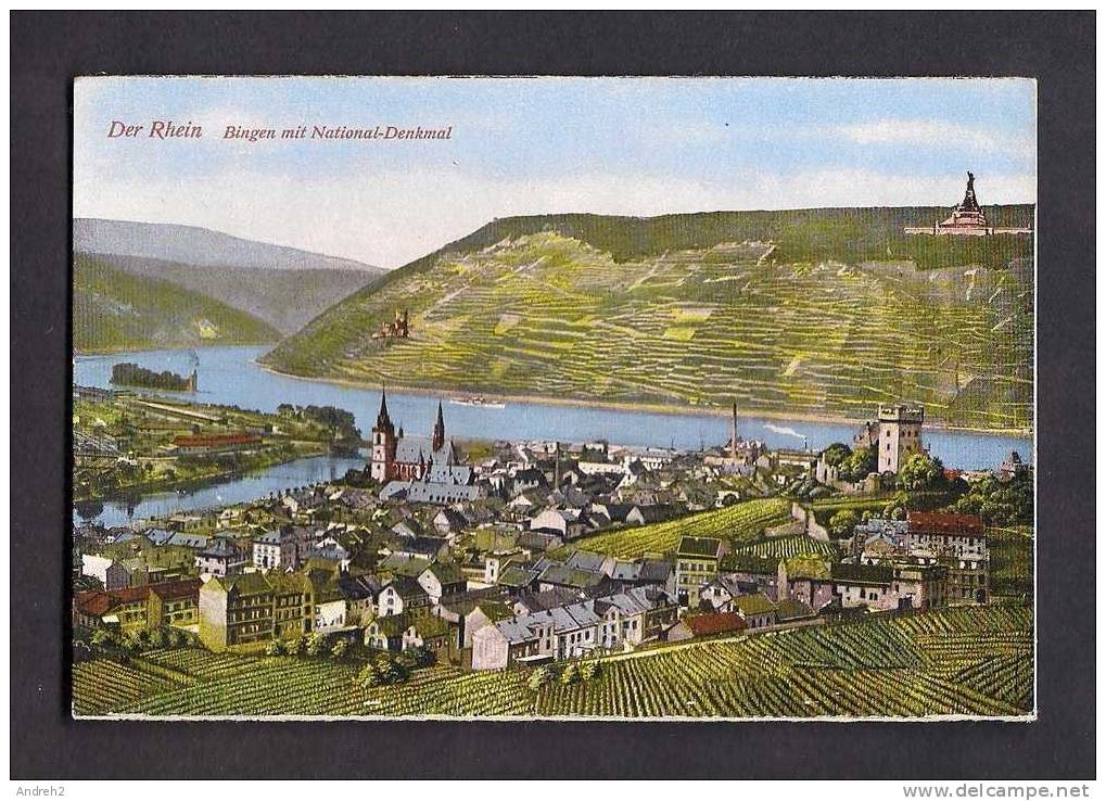 GERMANY - ALLEMAGNE - DER RHEIN - BINGEN MIT NATIONAL DENKMAL - Kaub