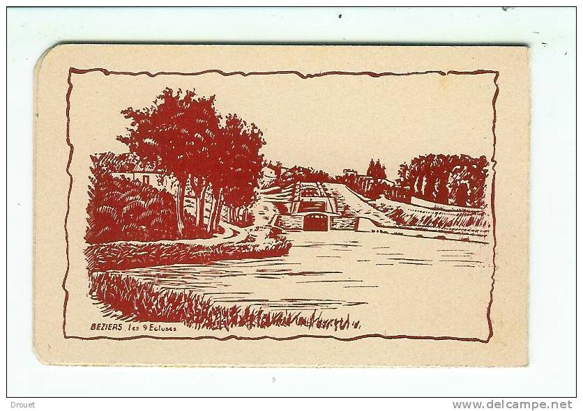 BEZIERS - CALENDRIER DE POCHE --  CANAL DU MIDI  - 1951 - Kleinformat : 1941-60