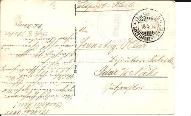 Fs341/ Chateau-Salins, Gesamtansicht 1915, Feldpost Bayr. Landwehr - Lorraine