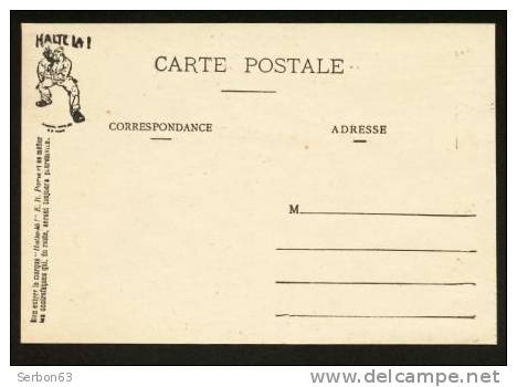 CARTES POSTALES ANCIENNES NEUVE SCENES MILITAIRES TITRE AU JUS LA DEDANS ! HALTE LA ! EDITEUR E.R. MODELE DEPOSE - Humour