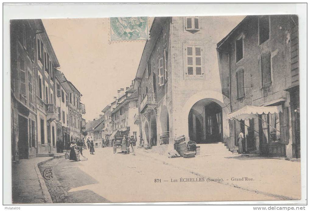 SAVOIE LES ECHELLES  GRANDE RUE    ANIMEE  CIRCULEE - Les Echelles