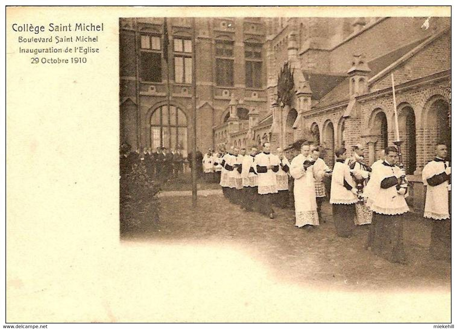 ETTERBEEK-COLLEGE SAINT MICHEL-INAUGURATION DE L'EGLISE LE 29 OCTOBRE 1910 - Etterbeek